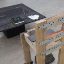Close-up view of student's work.