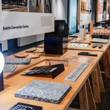 Close-up of items featured in  What Do You Make of This? exhibtion