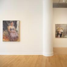 Exhibition view of Ann Gale's paintings