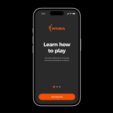 Close-up of the app design