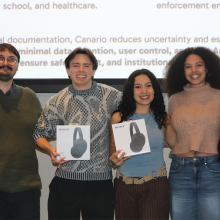 Team photo of the Best Impact award winners