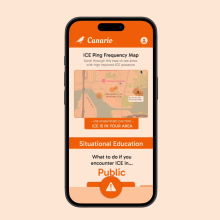 Close-up of the app design