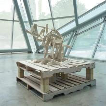 Exhibition view of sculpture
