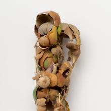 Close-up of Rob Rhee's work made up of gourds