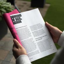 Close-up of Maya's publication