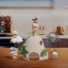 Close-up of characters from Todo project