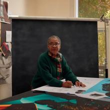 Barbara Earl Thomas in her studio