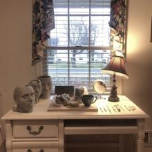 Carley Long's home work space for ceramics