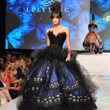 Blue Morpho dress by Luly Yang