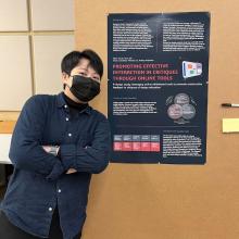 Chen Wei with MDes research poster