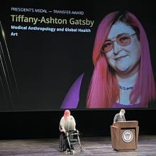 Tiffany-Ashton Gatsby receiving President's Medal