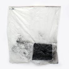 Close-up of mixed media piece