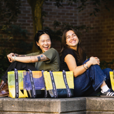 Designers posing with REMADE project