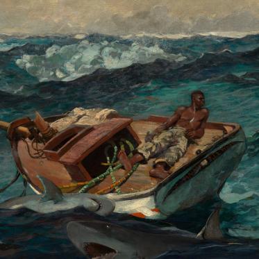 Detail from painting Homer, Gulf Stream 1899