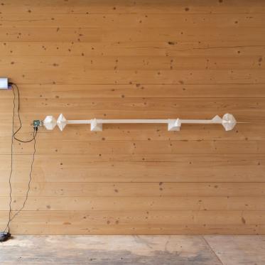 Art installation of 3D prints by Dave Braun