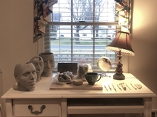 Carley Long's home work space for ceramics
