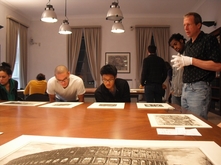 Curt Labitzke with students in Rome