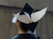 Graduation cap with wings