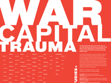 War, Capital, and Trauma poster by Karen Cheng